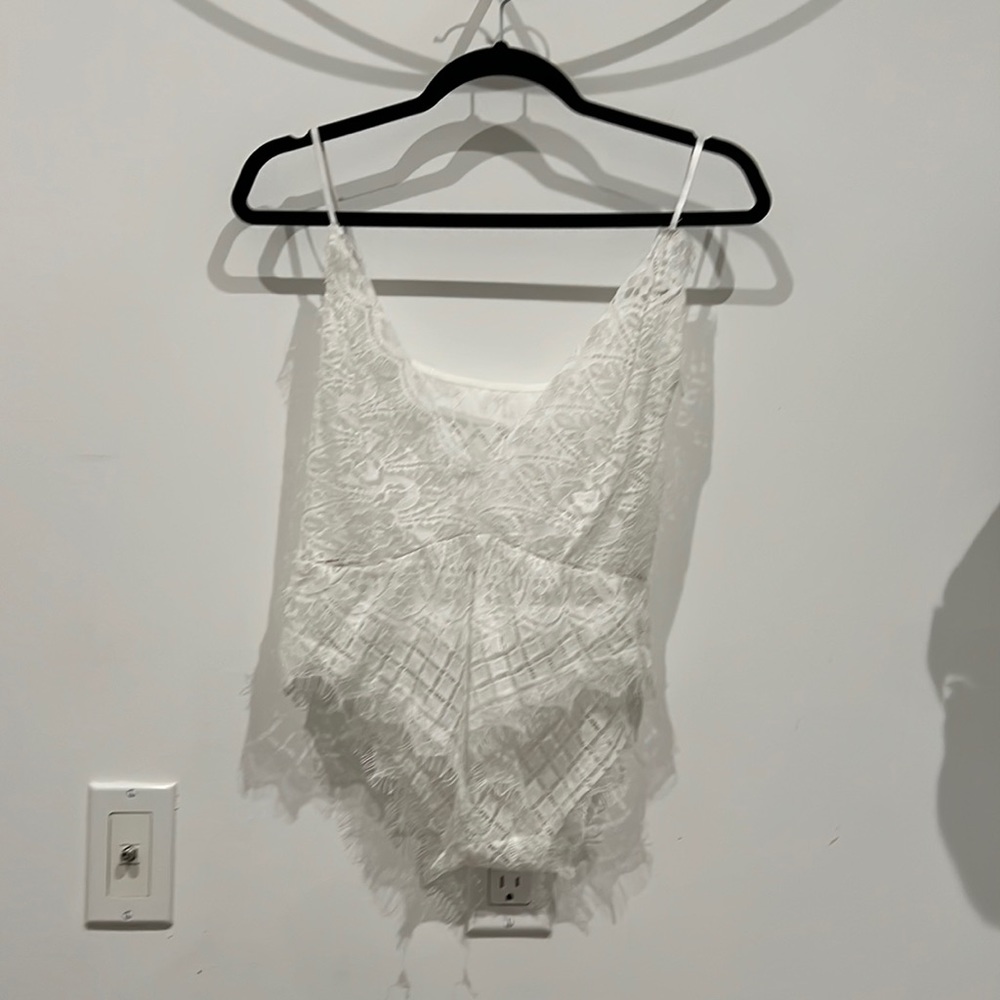White lace bodysuit